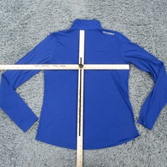 Under Armour Shirt Mens Large Blue Striped Lightweight Stretch Knit Run Running