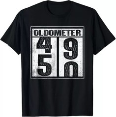 50th Birthday Funny Gift Men Women Oldometer 49-50 Shirt Gift Tees