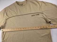 Sovereign State Cream Neutral 100% Cotton Unisex New York T Shirt Mens Large