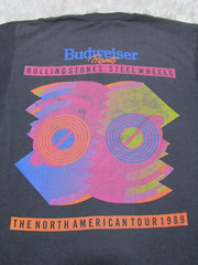 Rolling Stones Shirt Adult Medium Black Steel Wheels The North American Tour 89