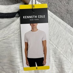 NEW Kenneth Cole New York S Men’s S Organic Cotton T-Shirt Grey Specks