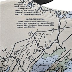 A1A Outfitters Mens XXXL Maine Nautical Chart Sun Shirt 50 SPF Long Sleeve Map