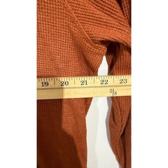 Member’s Mark Thermal Shirt Mens Large Orange Excellent Waffle Knit SAZF9D3192
