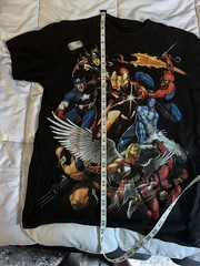 VINTAGE Marvel Mad Engine Comics Avengers X-men Characters T-shirt Men M Black