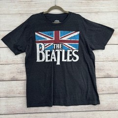 The Beatles Graphic T-Shirt Mens XL Charcoal Union Jack Flag Apple Corps 2015