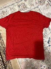 Express Design Studio Graphic T Shirt Size Large L Red Short Sleeve Swords