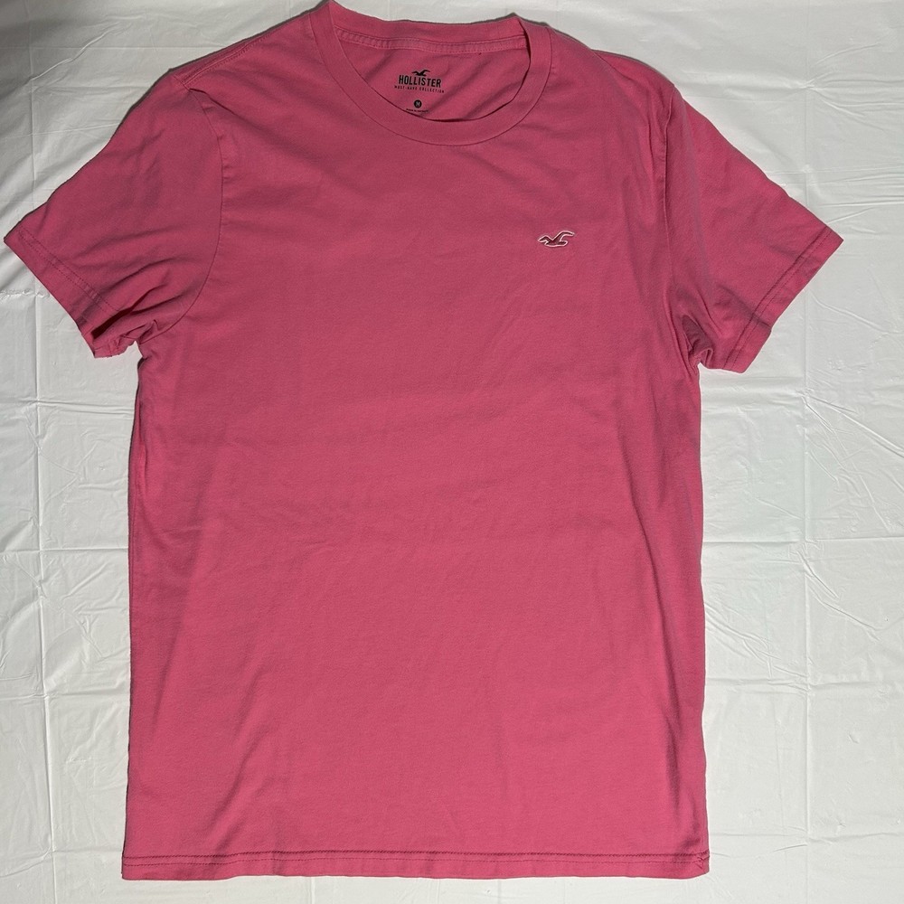 Hollister Shirt Mens Medium Hot Pink Must Have Collection Beach Surf Outdoor Y2K