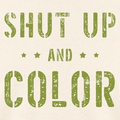 Shut Up and Color Military Drill Sergeant Quote Men’s T-Shirt
