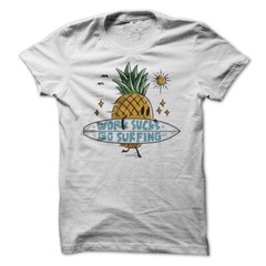 Work Sucks Go Surfing Graphic Tee T-shirt