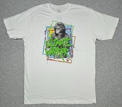 Ultimate Warrior T-Shirt Men’s WWE Wrestling White Neon Size Large NEW