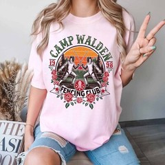 Camp Walden Fencing Club, Vintage Matching Camping, 90s The Parent Trap T-Shirt