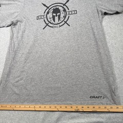 CRAFT Mens T Shirt 2XL Gray Spartan Race Graphic Print Logo
