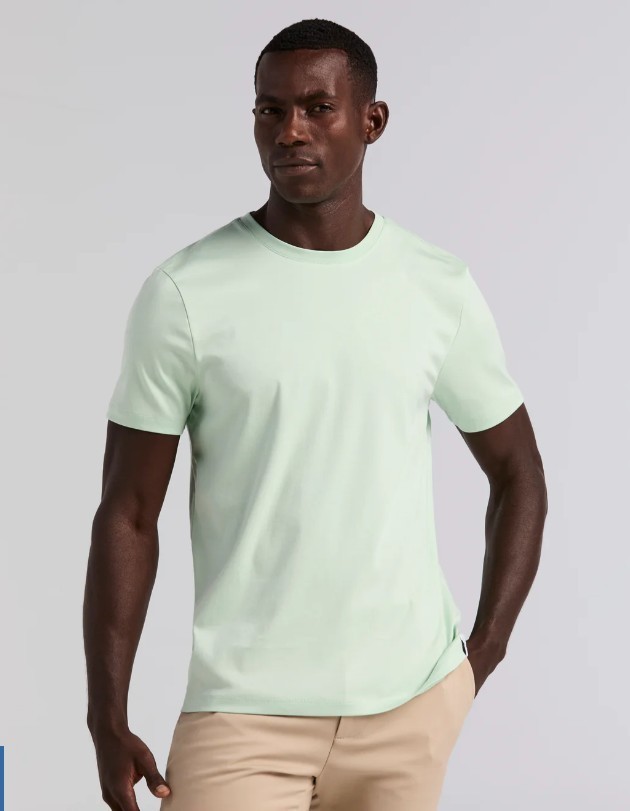 Perry Ellis Men’s Cool Interlock Crew Neck Short Sleeve Tee SILT GREEN – 2XL