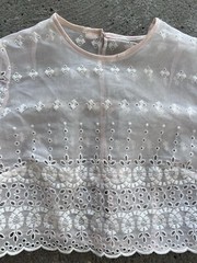 Women’s Vintage Waist Lace Blouse Bows Lightweight 60s 70s