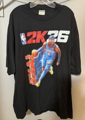 NBA 2K26 Shai Gilgeous-Alexander T-Shirt Thunder OKC Pop Up Exclusive Size 2XL
