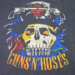 LUCKY BRAND Guns n Roses Mens Large Black Skull Casual Music Rock 80s Metal NWT