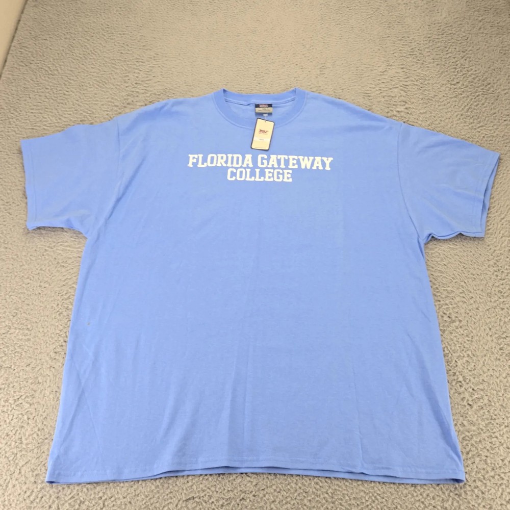 MV Sport Shirt Mens XXL Blue Florida Gateway College Short Sleeve Crew Neck
