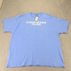 MV Sport Shirt Mens XXL Blue Florida Gateway College Short Sleeve Crew Neck