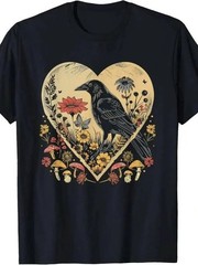 Black Crow’S Villa1pc, 100% Cotton, Washed Printed T-Shirt