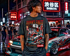 Japan’s Finest JDM Car T-Shirt Drift Masters Streetwear Tee Japan Racing Graphic