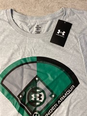Under Armour Men’s 2XL Gray Baseball Diamond Graphic T-Shirt NWT Short Sleeve