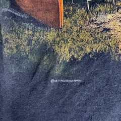Vintage Art Unlimited Camping T Shirt Size Medium AOP Scenic Night Camp Fire 90s