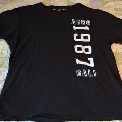 Aéropostale Men’s XL Black AERO 1987 CALI Graphic Single Stitch T-shirt