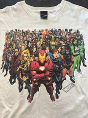 Vintage Marvel X Mad Engine Full Cast Iron Man Comics T-Shirt Size XL/XG