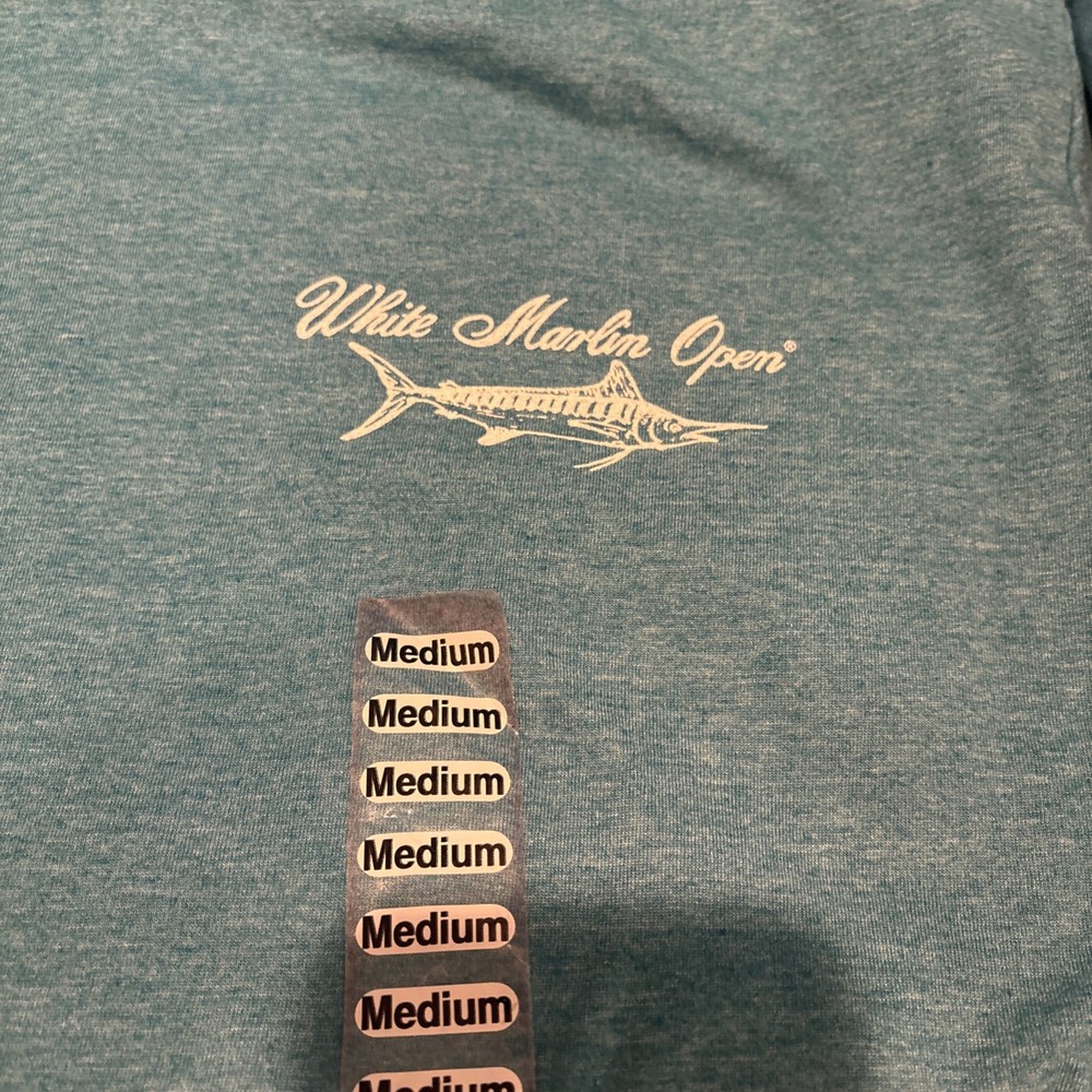 White Marlin Open Blue T-Shirt 2024 Size Medium NWT