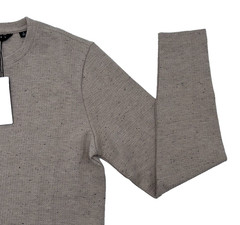$140 Travis Mathew Men’s Cloud Waffle Crew Shirt – Oxford Tan – Small – New Tag
