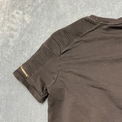 Project X Paris T-Shirt Mens Medium Black Short Sleeve Pleated Shoulder Detail