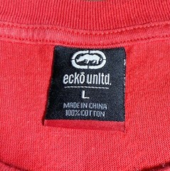 “Ecko Unltd” Big Print Skull Y2K Style T-Shirt Size L