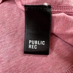 Public Rec Short Sleeve V-Neck T-Shirt Mens Size Medium Pink