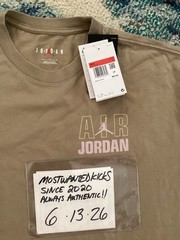 NWT Nike Air Jordan Flight Oversized T-Shirt Khaki & Iced Carmine Men’s Sz L