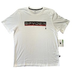 Spyder Mens Large Graphic T Shirt White Logo Outdoor Summer Athletic NWT