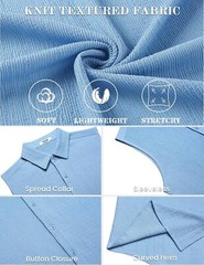 Men’s Summer Sleeveless Knit Tank Top Button Up Casual Beach Vacation Shirt
