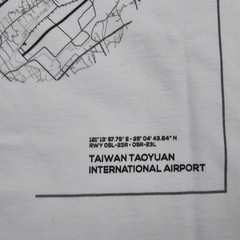 White Taiwan Taoyuan International Airport Map TShirt Daily Drop Unisex Medium