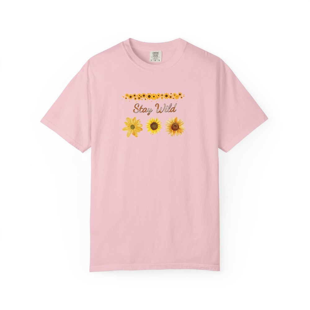 Stay Wild Sunflower Tee | Floral Sunflower Design Comfort Colors