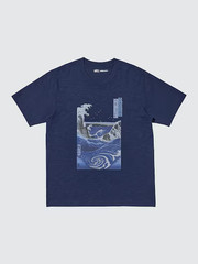 UNIQLO UT Graphic T-shirt Ukiyo-e Blue S-4XL Unisex 485073 from Japan NWT