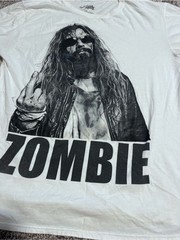 Rob Zombie Graphic Band T-Shirt White Large Rock Metal Concert Tee Adult LG