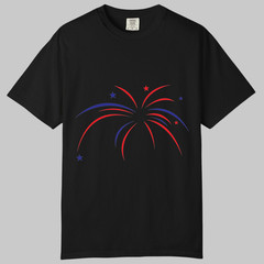Festives Fireworks TShirts Design, Comfort Colors T Shirt, Unisex Streetwear Tee