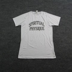 Spiritual Physique Shirt Mens L White Short Sleeve Crew Neck Graphic Tee