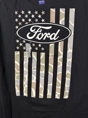 JEDCO Ford American Flag Camo Graphic T-Shirt