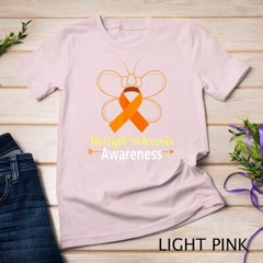 Butterfly Orange Ribbon Multiple Sclerosis Awareness Unisex T-shirt