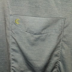 Criquet Men Size XL Light Blue Pocket Logo Performance Sport Mesh Crew Neck Tee