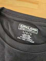 L / LARGE – BLACK – Kirkland Signature Men’s 100% Pima Cotton T-Shirt Tee