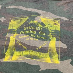 VIntage 80s Camo T-Shirt Mens XL Green Pocket Screen Printing Design Logo Cool