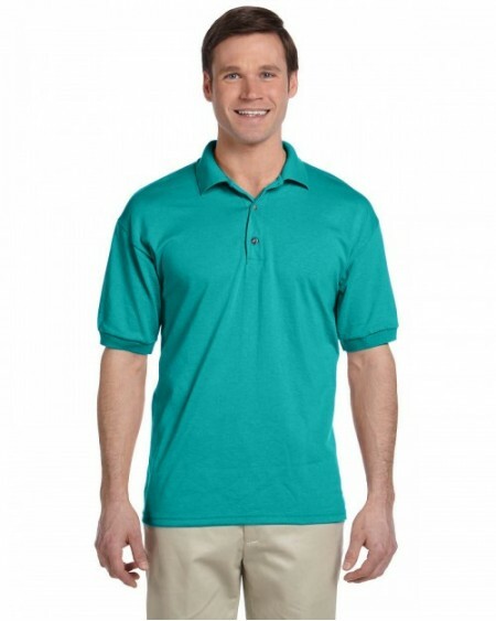 Gildan Men’s Fashion Cotton Plain Jade Dome Polo Shirt in the X-Large Size