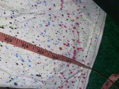 90s Vintage Jerzees Combed Cotton White Speckled Multicolor Splatter Shirt VTG b