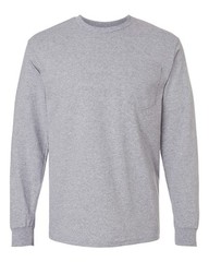 Gildan 2410 Ultra Cotton Pocket Long Sleeve T-Shirt S-2XL Buy 2 Get 1 Free